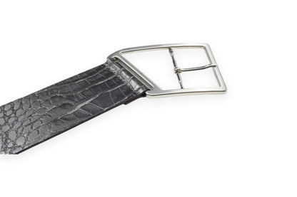 Dames riem mocca - Leren heupriem 6cm met zilverkleurige gesp