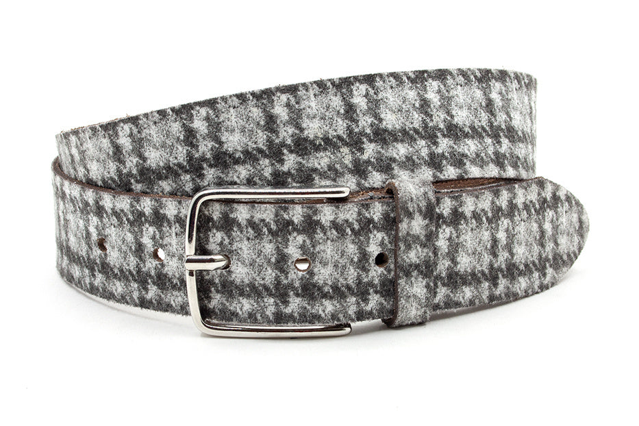 Dames riem pied-de-poule grijs
