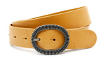 dames jeans riem camel leer 4 cm