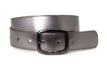 dames jeans riem zilver leer 4 cm