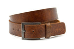dames jeans riem brons leer 4 cm