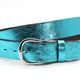 Dames riem turquoise metallic