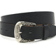 Dames jeans riem zwart