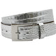 Dames riem zilver met croco print