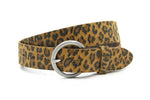dames jeans riem geel leer 4 cm