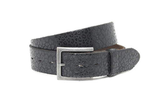 dames riem zwart namaak reptiel print