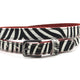 Dames riem wit/zwart met zebraprint