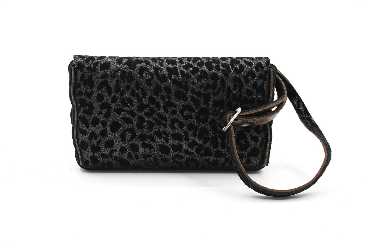 dames zwart/zilver leer