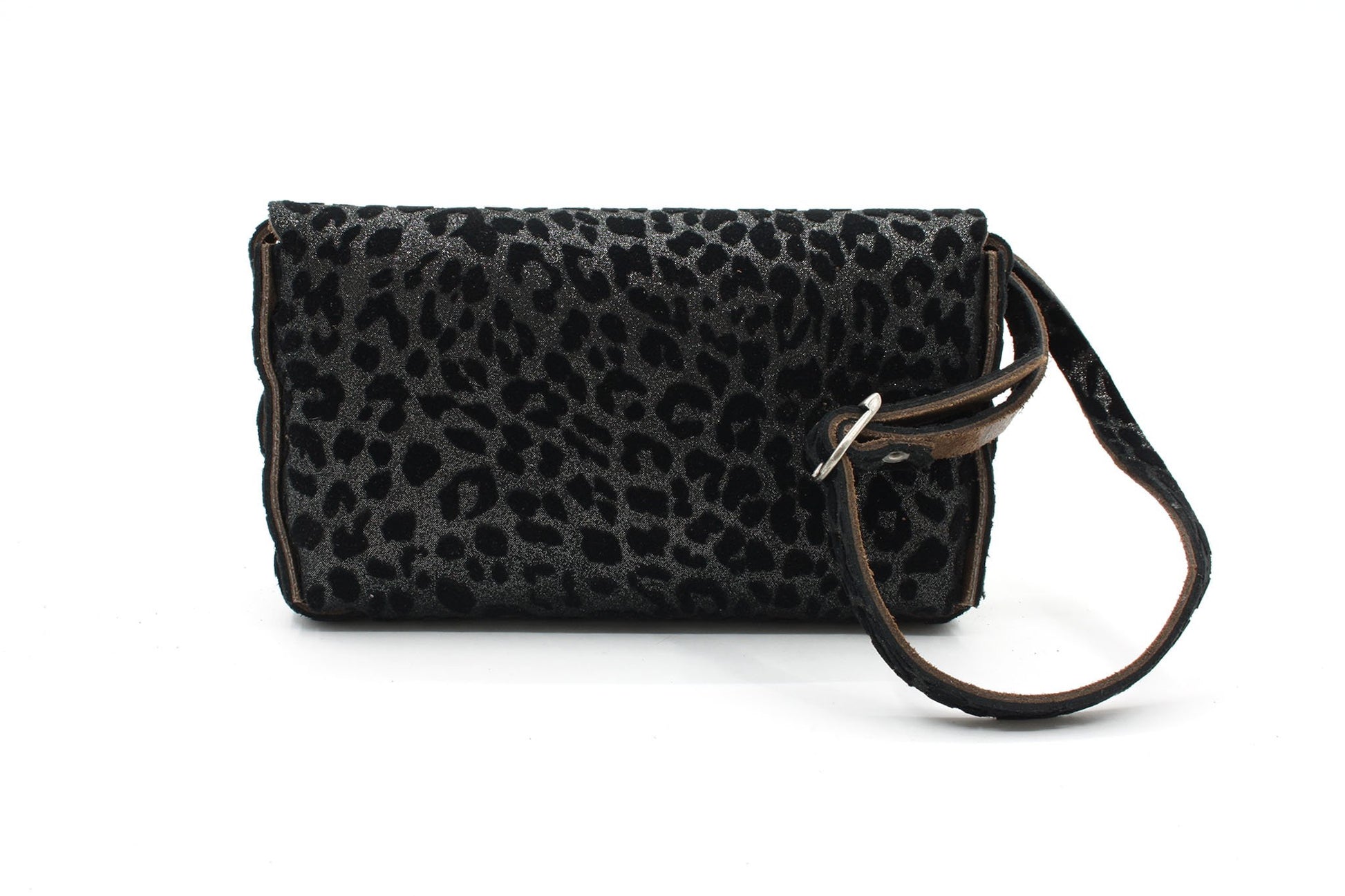 dames zwart/zilver leer