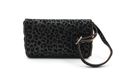 dames zwart/zilver leer