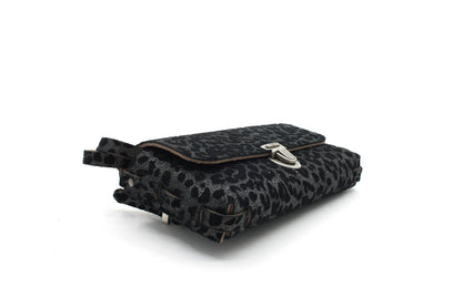 dames zwart/zilver leer