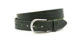 dames jeans riem groen leer 3.5 cm