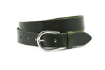 dames basic riem groen leer 3.5 cm