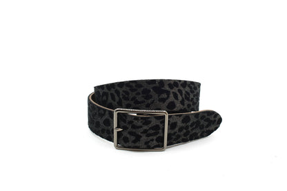 Dames riem met luipaard print fluweel