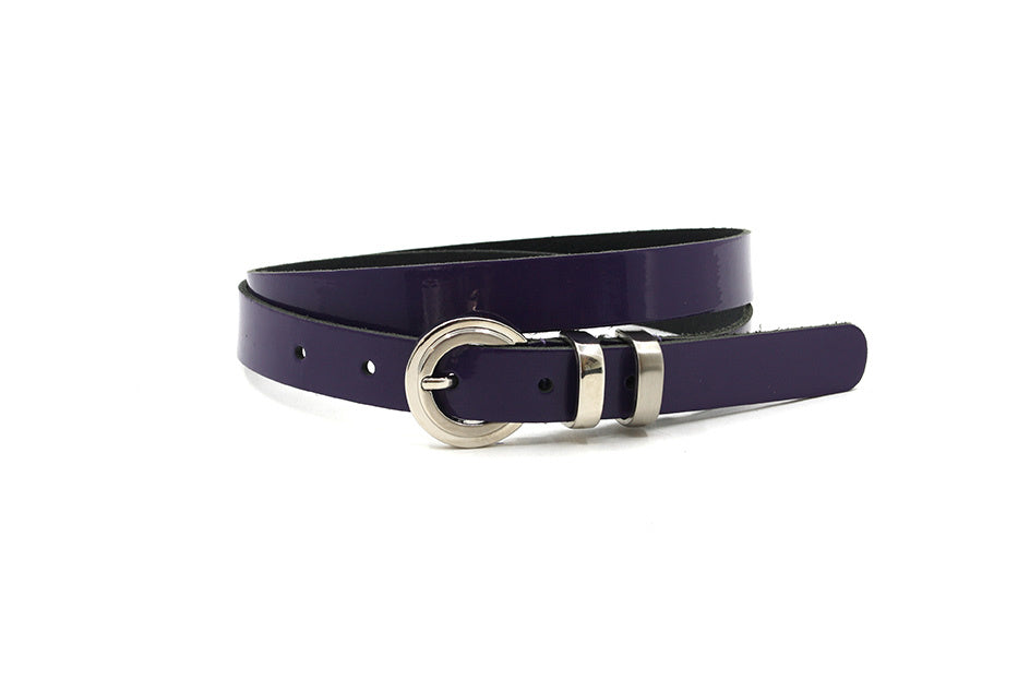 Dames ceintuur paars lakleer