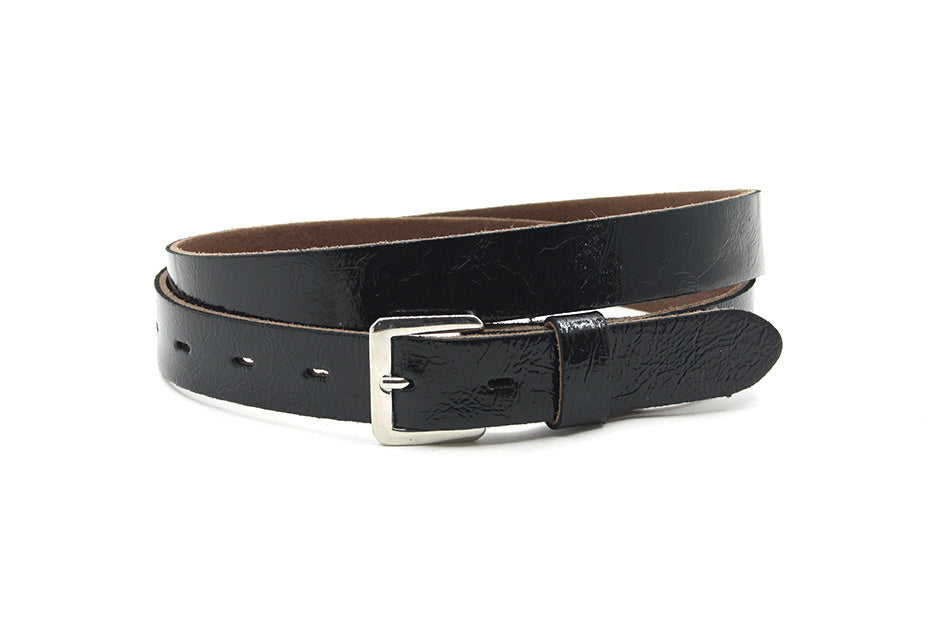 Dames ceintuur zwart kreukellak