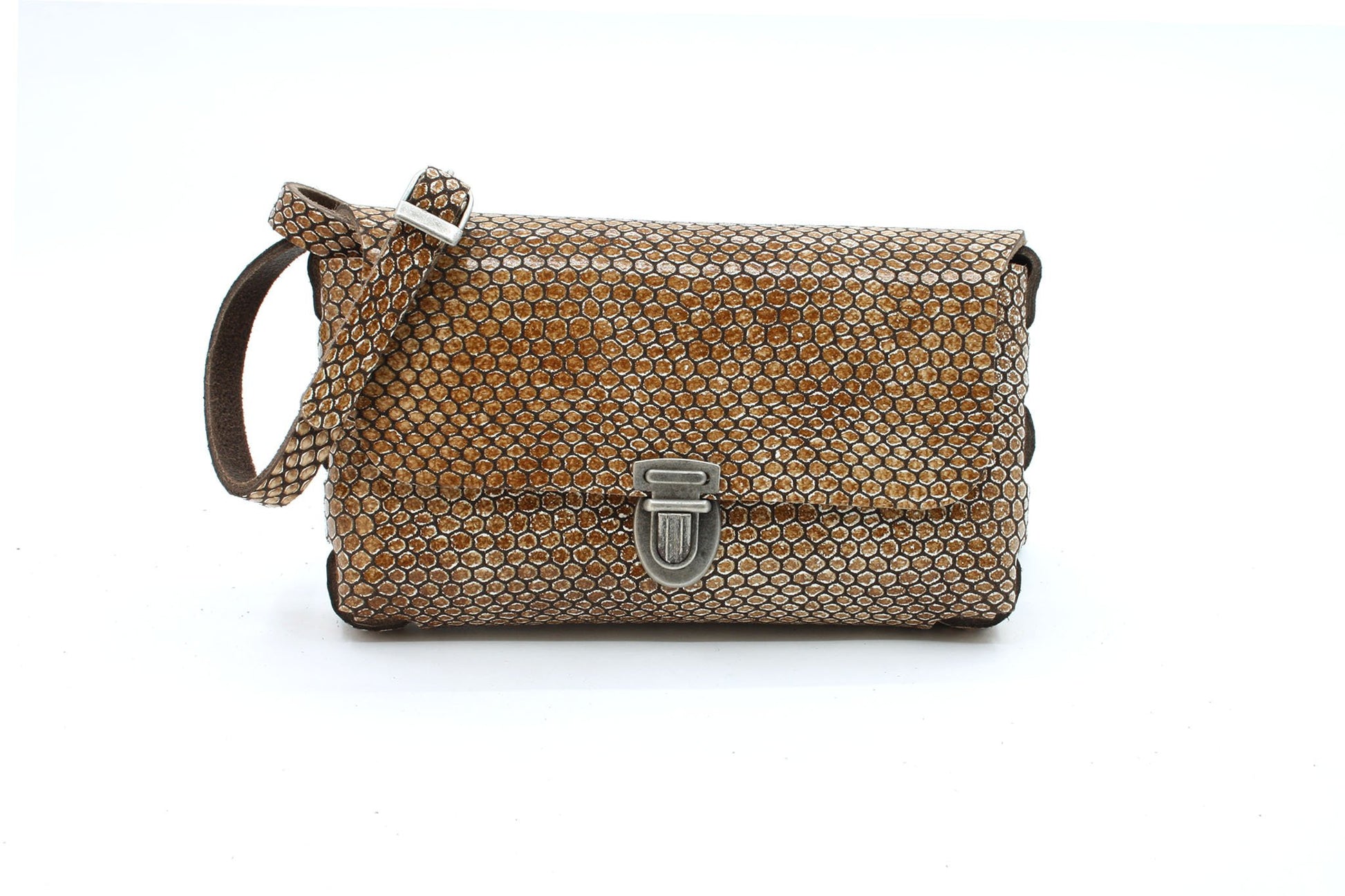 dames beige/cognac leer