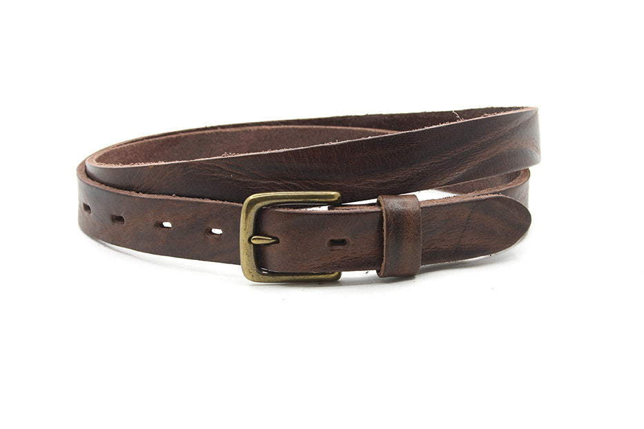 Dames riem rood bruin wave