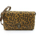Leren crossbody tas met luipaard print - klein model
