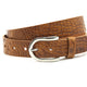 Dames/heren riem cognac croco
