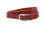 dames smalle riem rood leer 2.5 cm