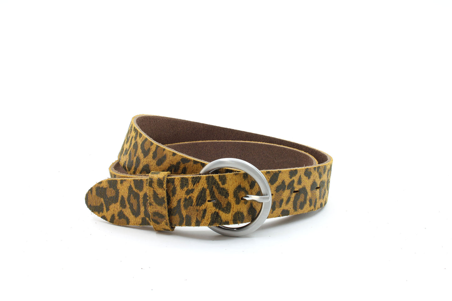Dames riem met luipaard print
