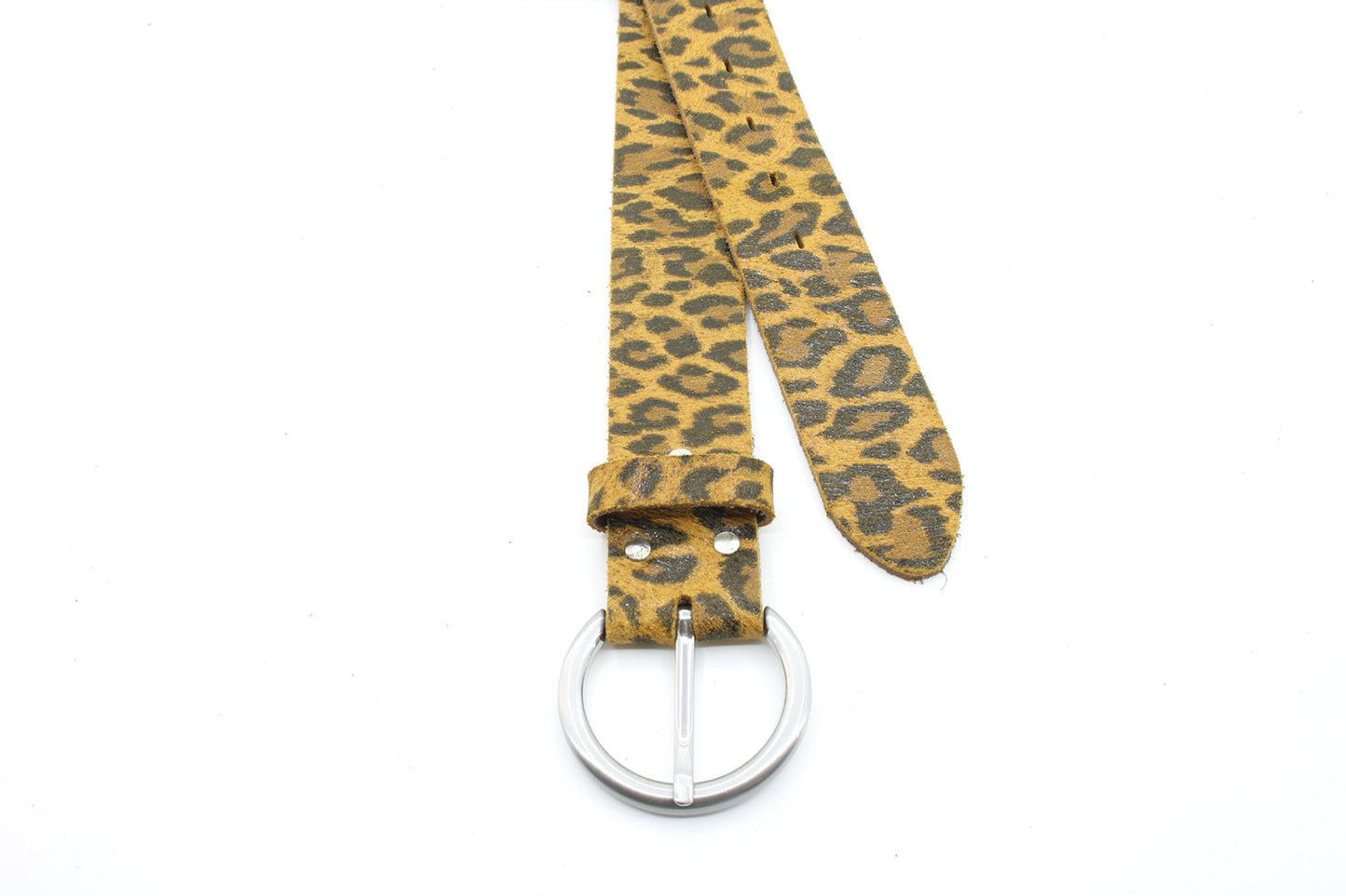 Dames riem met luipaard print