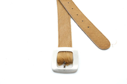 Dames riem hair-on camel