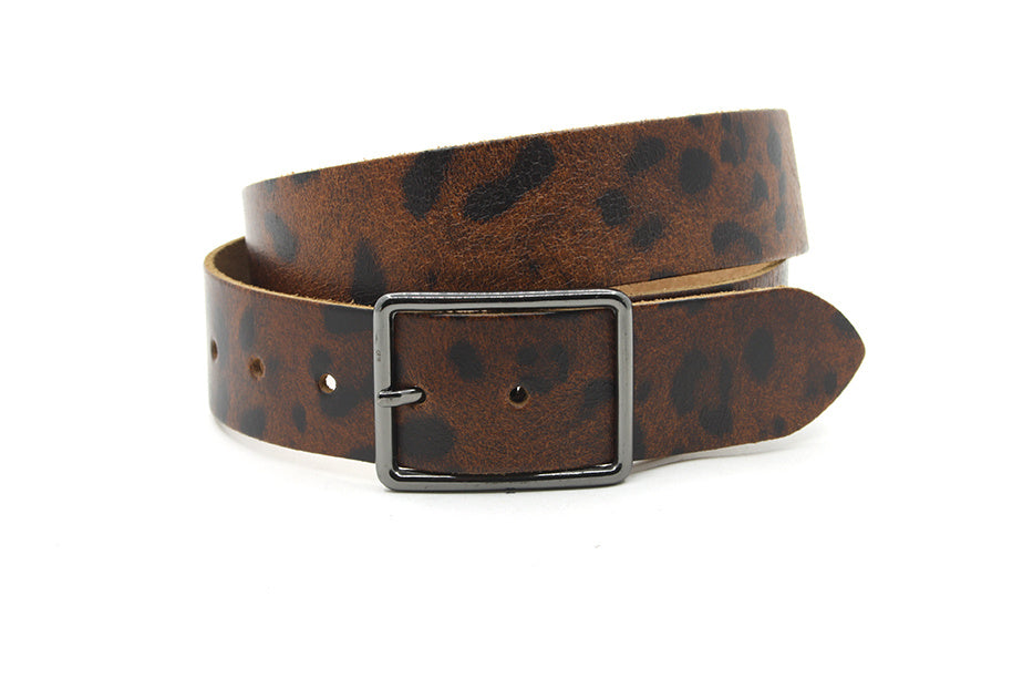 Dames riem cognac/zwart