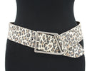 dames brede riem multi-color leer 6 cm