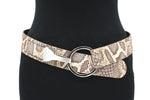 dames brede riem multi-color leer 4.5 cm