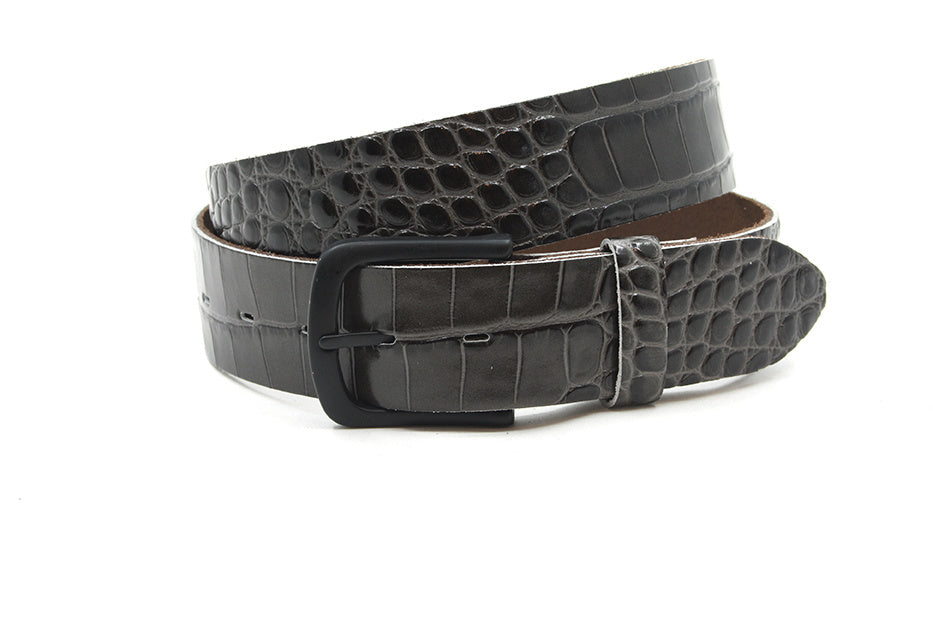 Dames/heren riem grijs