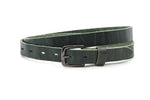 dames smalle riem groen leer 2.5 cm
