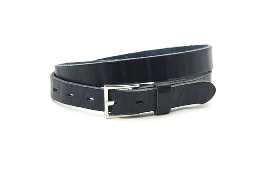 Dames riem zwart (wave) leer