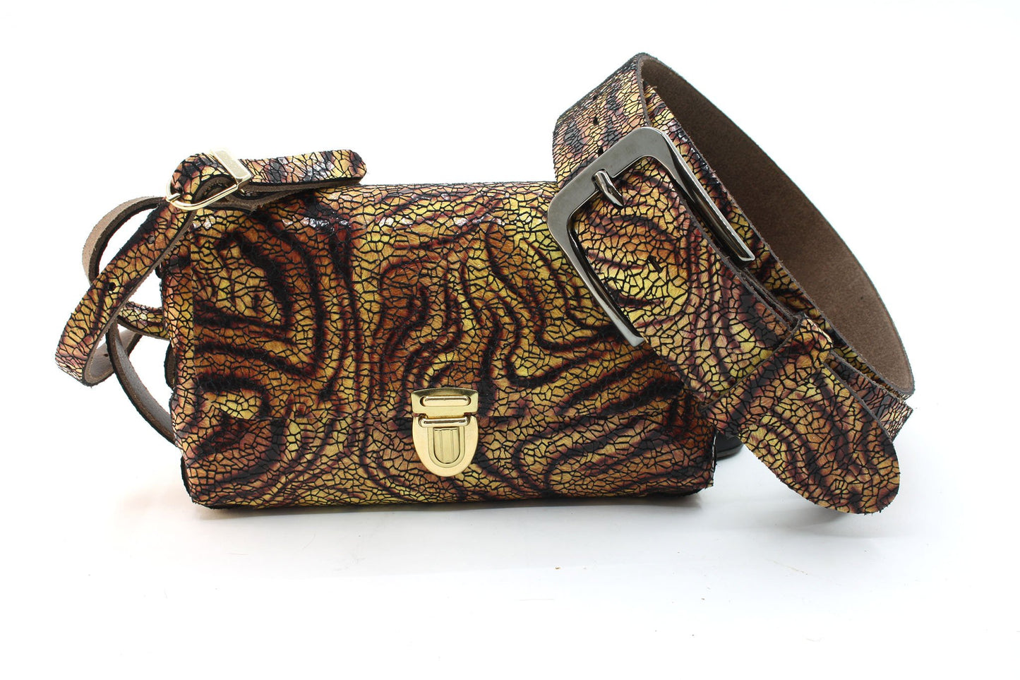 Dames riem met fantasie print