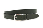 dames smalle riem groen leer 3 cm