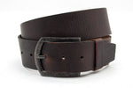 dames jeans riem bruin leer 5 cm
