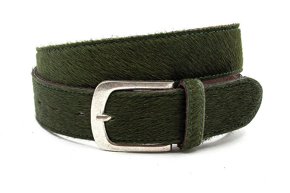 Groene hair-on riem