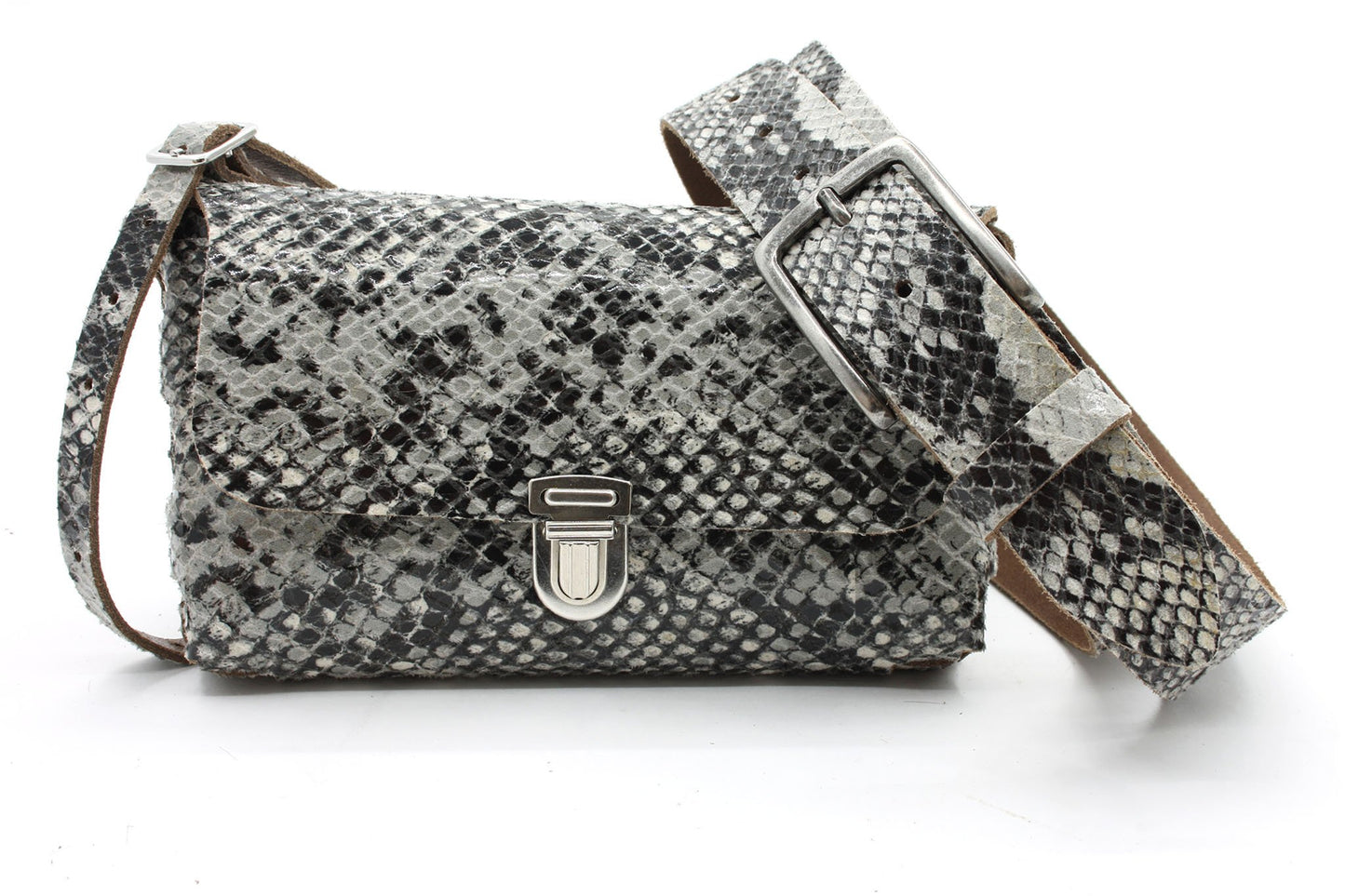 Dames riem met slangen print