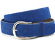 Dames hair-on riem kobalt blauw