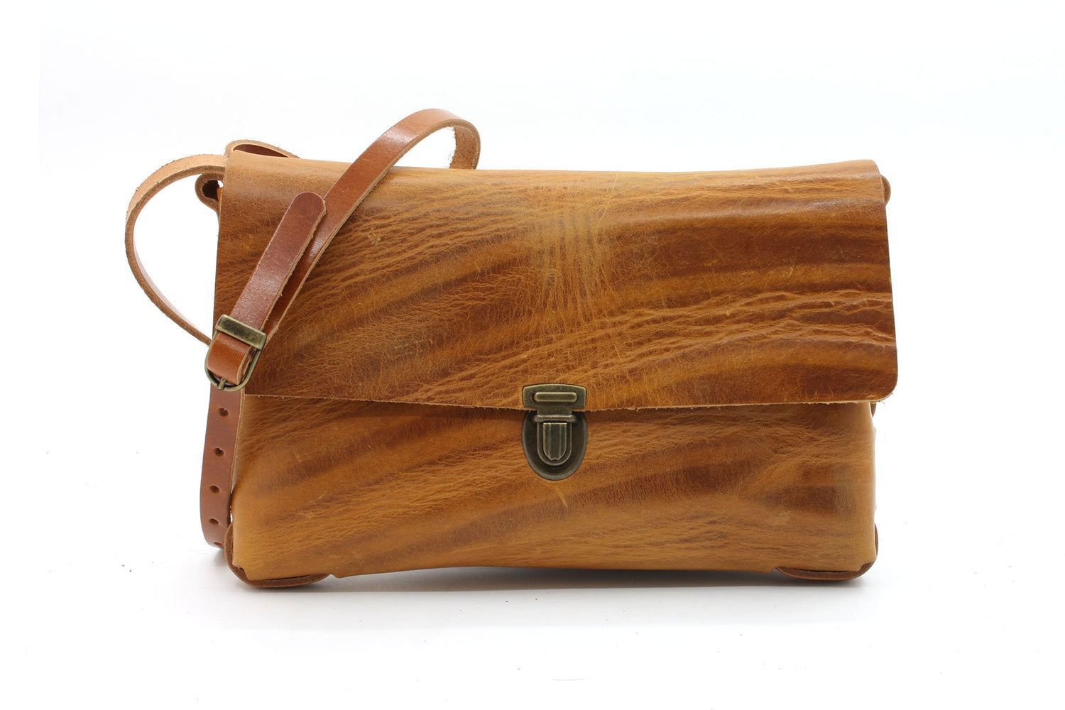dames cognac leer