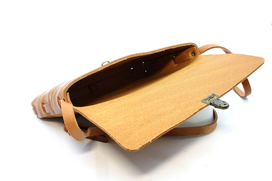 Cognac schoudertas dames - klein model
