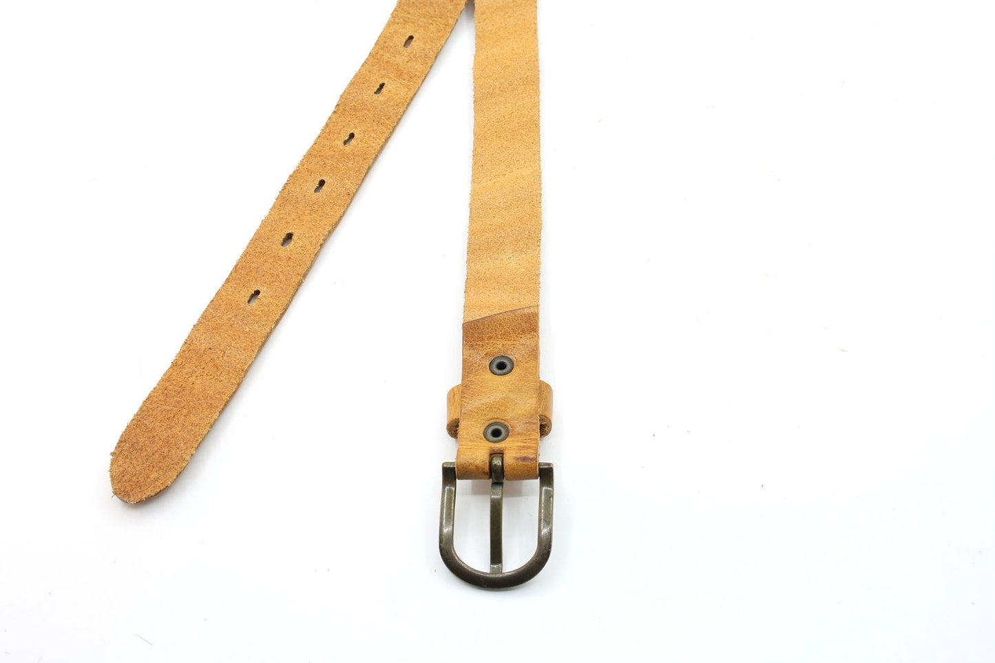 Dames riempje cognac wave (golvend) leer