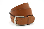 heren extra lange riem cognac leer 4.5 cm