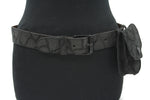 dames brede riem zwart leer 4 cm