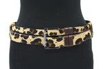 dames brede riem zwart/bruin/beige leer 3 cm