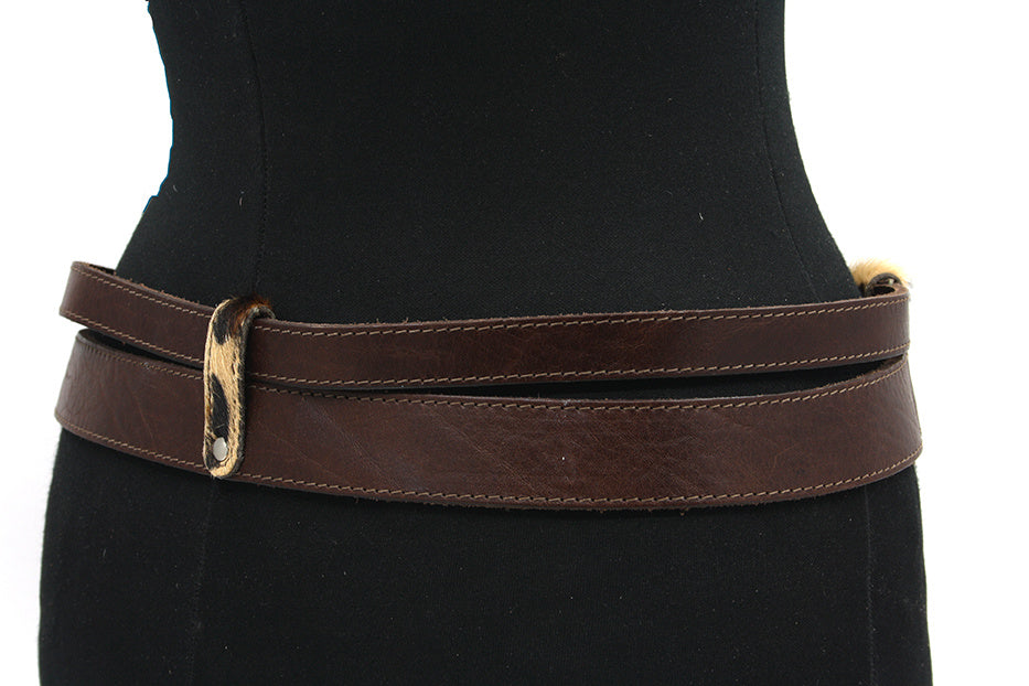 Dames heupriem bruin luipaard