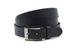 heren extra lange riem blauw leer 4 cm