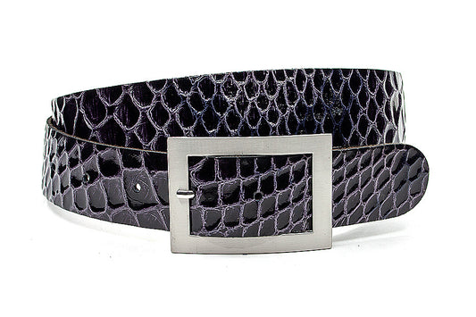 Dames riem paars kroko look