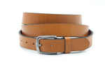 heren extra lange riem cognac leer 3.5 cm
